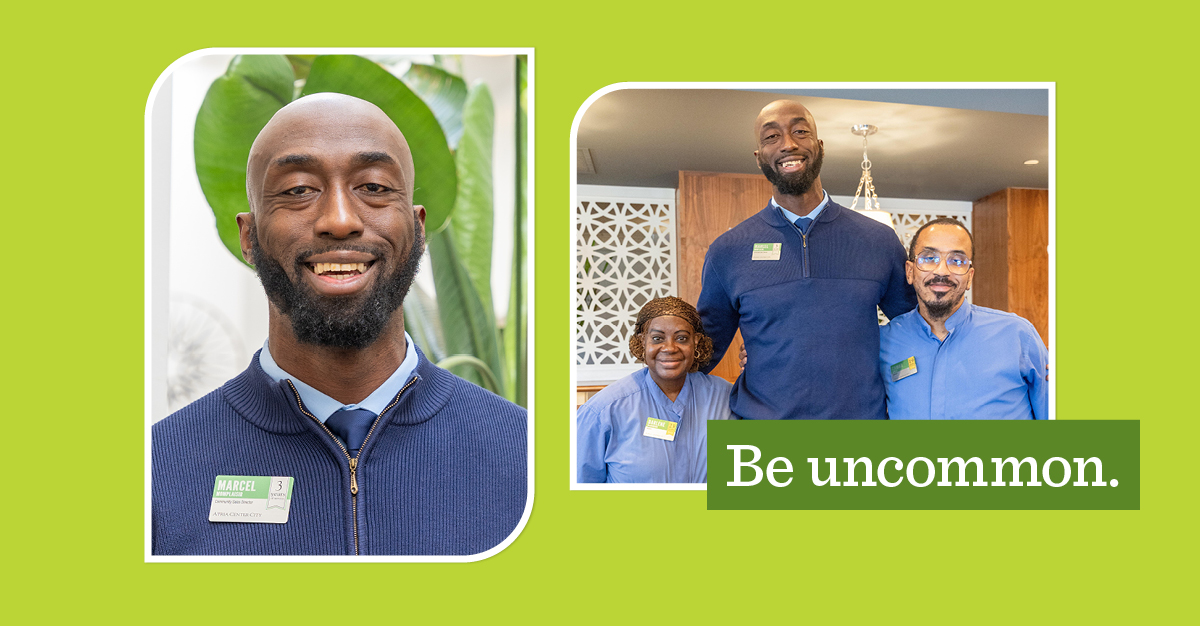 Marcel, community sales director at Atria Center City